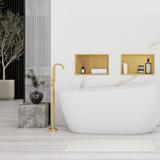 bathroom shelf 30x45 gold brush