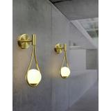 Wandlampe Glas Kugel Gold APP603-1W