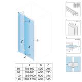 Shower door Rea Atlas 100 Brush Gold