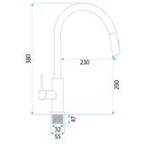 Kitchen faucet REA Ontario Brush Gold