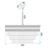 Hängelampe Cristal G047-CP 40CM GOLD