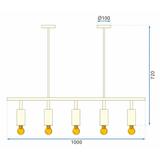 Metall Deckenlampe Black LOFT APP611-5C