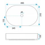 Kriauklė stalviršio Rea Vanda Bubble Gum Matt