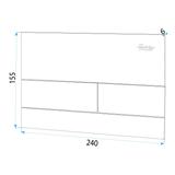 Concealed cistern frame K011A-Q Rea T White Glass