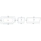 Banheira de canto de acrílico SYDNEY BELLANTO ESQUERDA 170cm