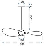 Hängelampe LED 80cm APP652-1CP