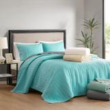 Narzuta dwustronna Amanda miętowo-ciemnoszara 220x240