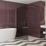 Tuš zaslon Rea Flexi Grey / Gold 130