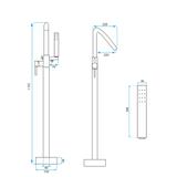 Volně stojící baterie Rea ARAS Chrome