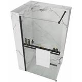 Shower screen Rea Aero Black Mat 120 + hanger EVO