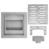 Linijinis nutekėjimas REA LINE 150x150 Nickel Brush