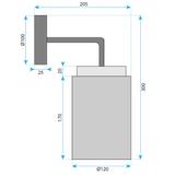 Wandlampe APP1814-1W Frosted Grey