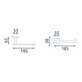 Тримач для туалетного паперу 332921A OSTE 04 GOLD