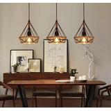 Lampa sufitowa geometryczna wisząca w stylu loft boho sznur APP678-1CP