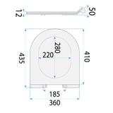 Седалка за тоалетна UF DUROPLAST FLAT WHITE