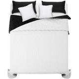 Narzuta dwustronna pikowana Diamante Black / White