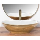 Countertop washbasin REA Pamela Gold White