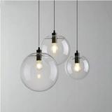 Hängelampe Glas Lassi Black 20+25+30 cm