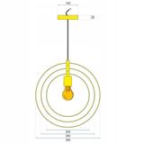 Hängelampe Ring Metall Gold APP286-1CP