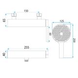 Bateria prysznicowa REA Rivo Czarna