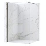 Stena za prhanje Rea Flexi Transparent / Titan 70