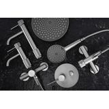 Vanová baterie Rea Lungo Stripe Brush Nickel