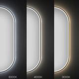 Mirror LED OVL 50x100cm Black