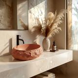 Countertop Basin Rea Mika Terracotta