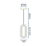 Kristall-Hängelampe G113-1CP GOLD