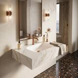 Lavabo suspendu Rea Aresa Grey Gold 80