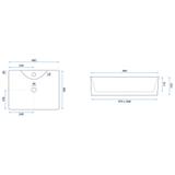 Umývadlo na dosku REA KELLY - Biele