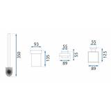 Toilet brush 332918 ERLO 05 Black