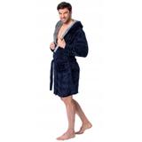Bathrobe Jordan Navy-Grey Men L