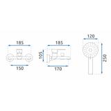 Koupelnová baterie REA BLOOM - zlatá-černá