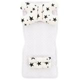 Mata do wózka dwustronna 4w1 White/Black Star