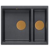 évier en granit Logan 150 Black Metallic