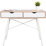 BIURKO SKANDYNAWSKIE Z SZUFLADAMI WHITE/DĄB SANOMA FFT180902