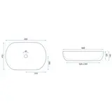 Umývadlo na dosku REA CLEO - zlatý okraj