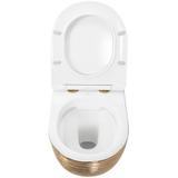 Hangende toilet Rea Carlo Mini Flat Gold Brush