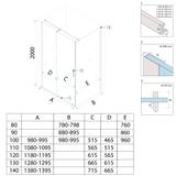Καμπίνα ντους REA Montana Gold Brush 120x100