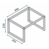 Умывальник конгломератный на столешницу Goya 50cm + стойка