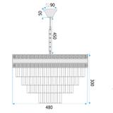 Hängelampe Cristal G048-CP 50CM GOLD