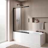 Paravento vasca scorrevole REA Dario Black 100