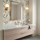 Fürdőszobai csaptelep Rea Lungo Stripe Brush Gold Low