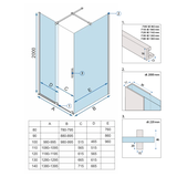 REA Montana Gold Brush 120x80 dušikabiin