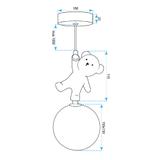 LAMPA SUFITOWA WISZĄCA MIŚ STOJĄCY NA KSIĘŻYCU G166-1CP