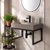 Umywalka konglomeratowa Rea GOYA TAUPE 50CM + stelaż