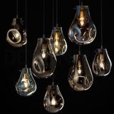 Hängelampe Glas  APP328-1CP Amber