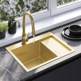 Стальная мойка для кухни Fin BRUSH GOLD