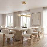 LAMPA SUFITOWA WISZĄCA SWE06-CP 80cm ZŁOTA SZCZOTKOWANA